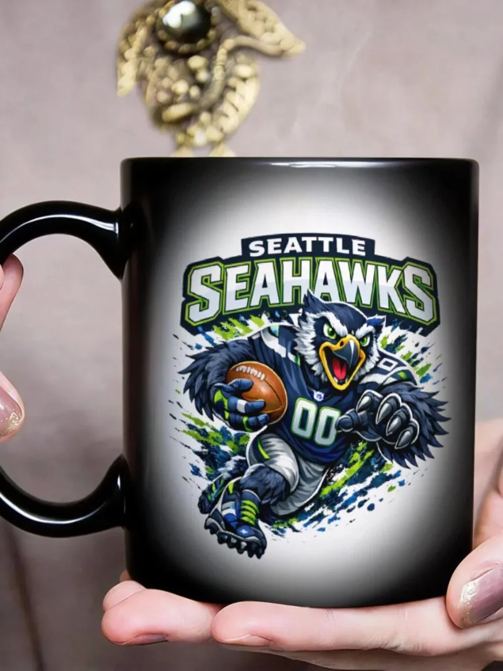 Seattle Seahawks Matte Heat Changing Mug NFL Fan Cup 11oz